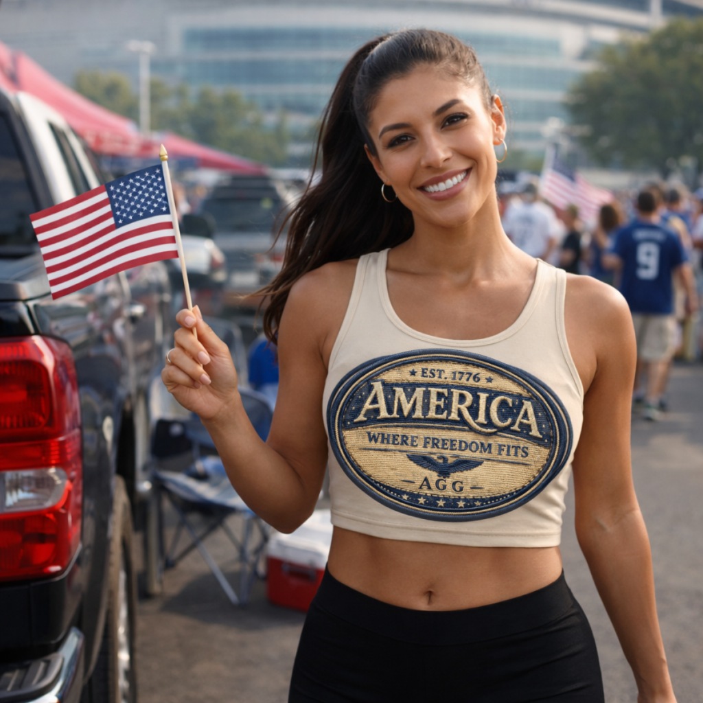American Heritage – Where Freedom Fits - Patriotic - Women’s Crop Top
