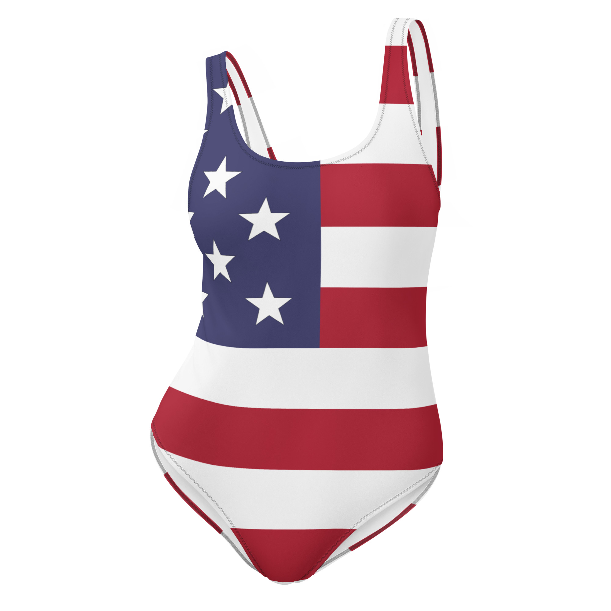 USA Stars & Stripes – One Piece Patriotic All Over Print Swimsuit - Image 3