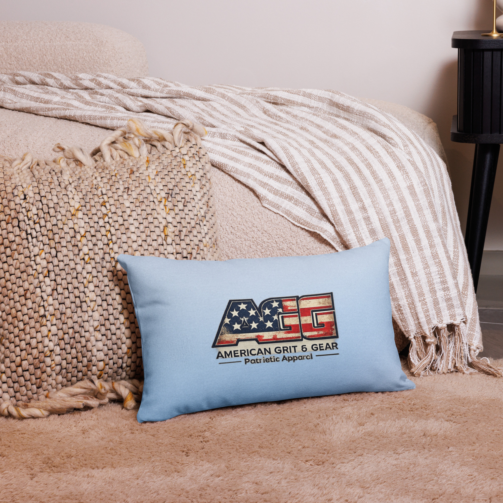 Oh Say Can You See – Blue Patriotic Premium Pillow (20″ x 12″) - Image 6