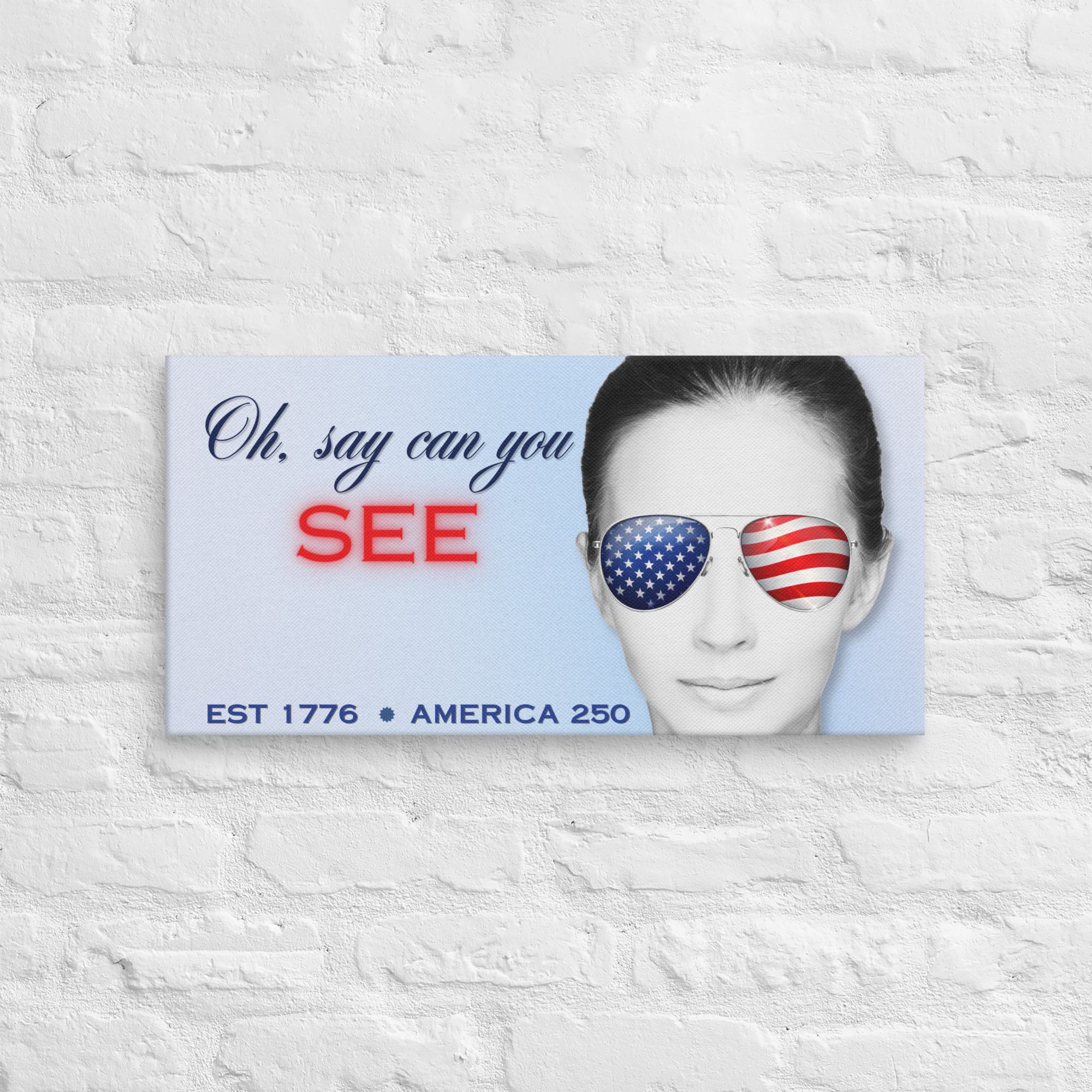 Oh Say Can You See Patriotic Canvas Wall Art – Americana Home Decor - Image 11