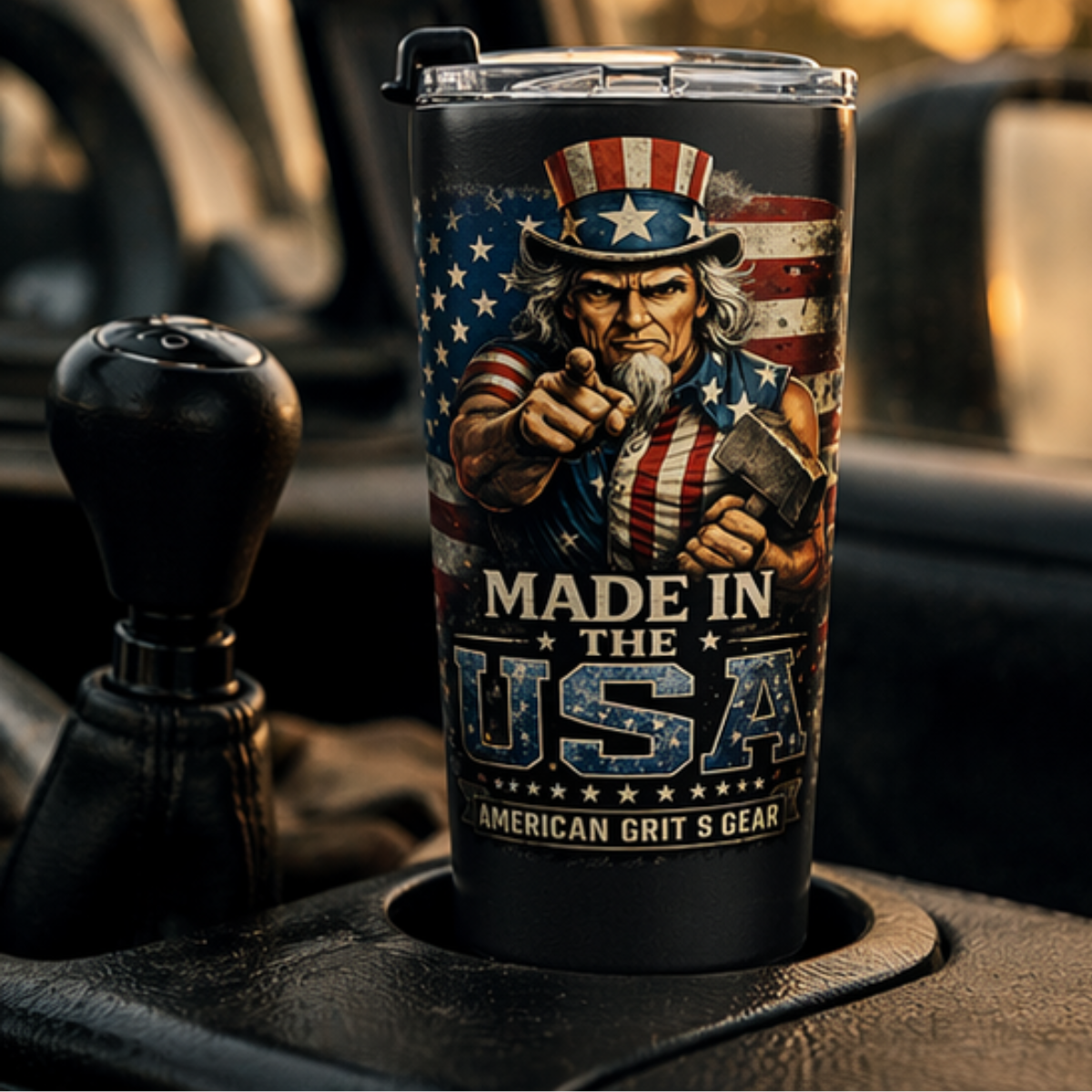 Made in the USA Stainless Steel Tumbler – American Grit & Gear – 20oz - Image 6