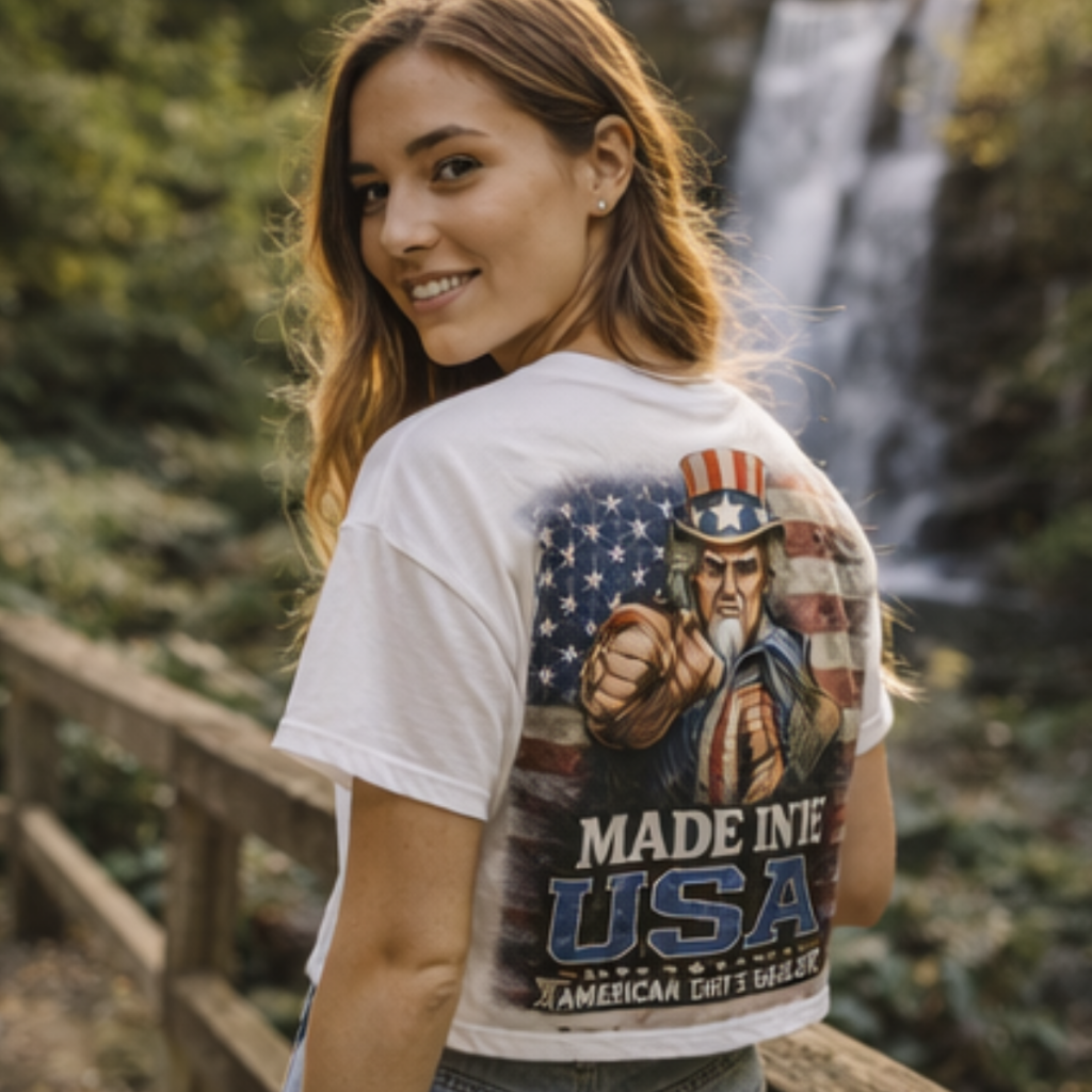 Made in the USA - Women’s Patriotic Crop Top – American Grit & Gear