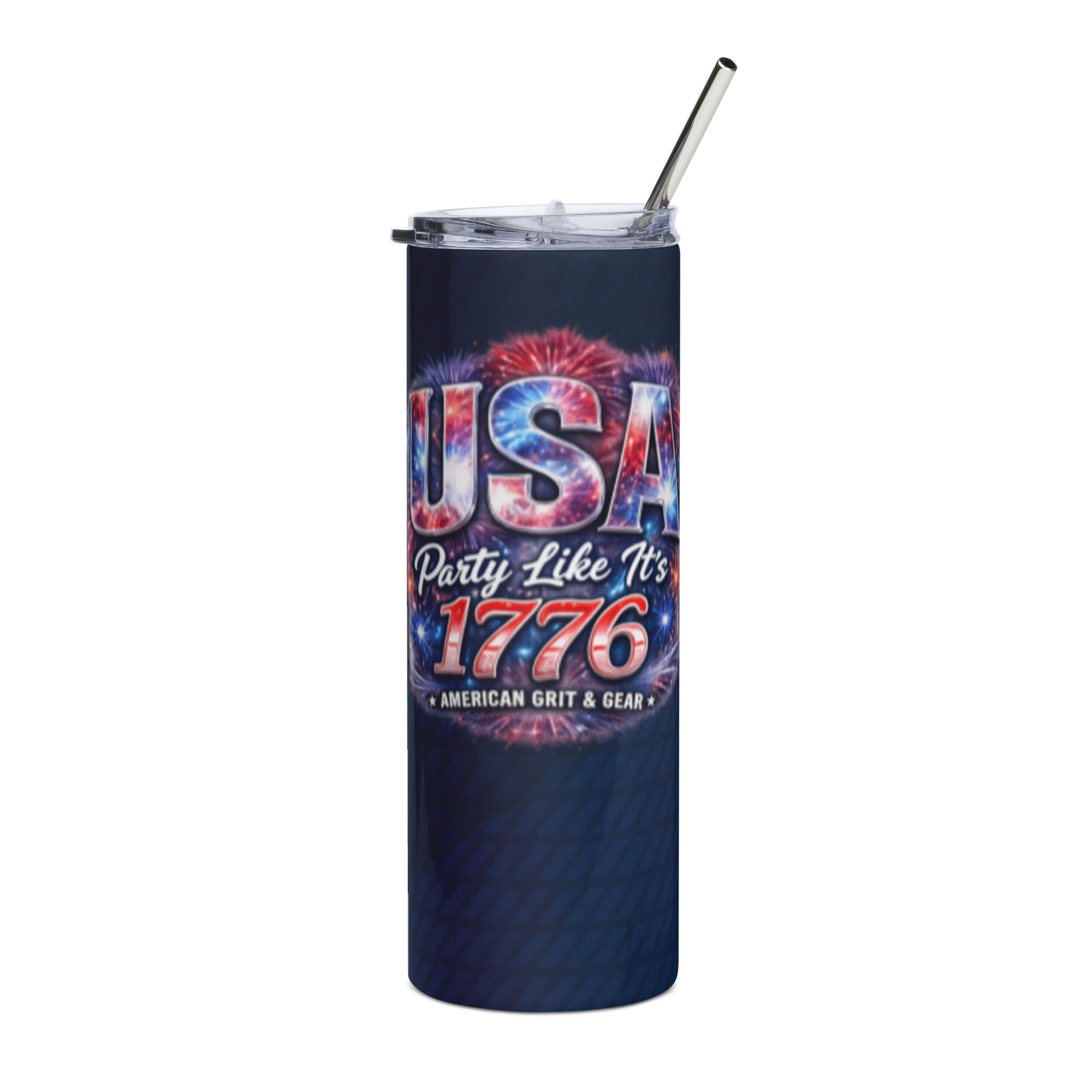 USA Party Like It’s 1776 - Patriotic Straw Tumbler – 20oz - Image 8