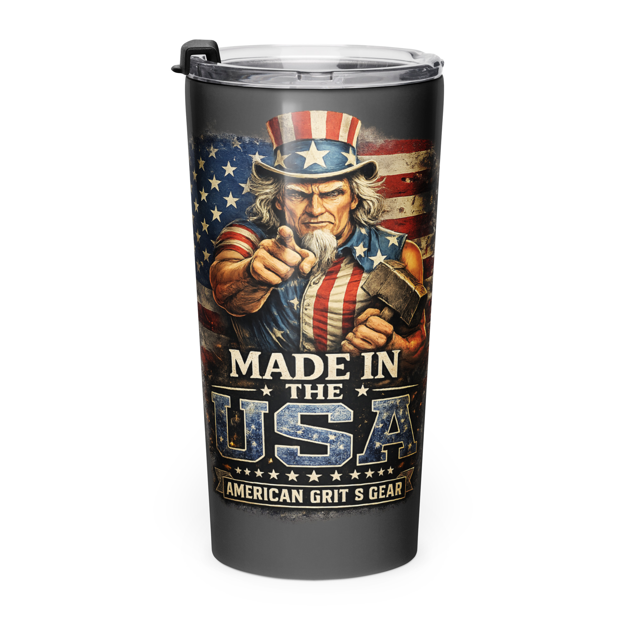 Made in the USA Stainless Steel Tumbler – American Grit & Gear – 20oz - Image 9