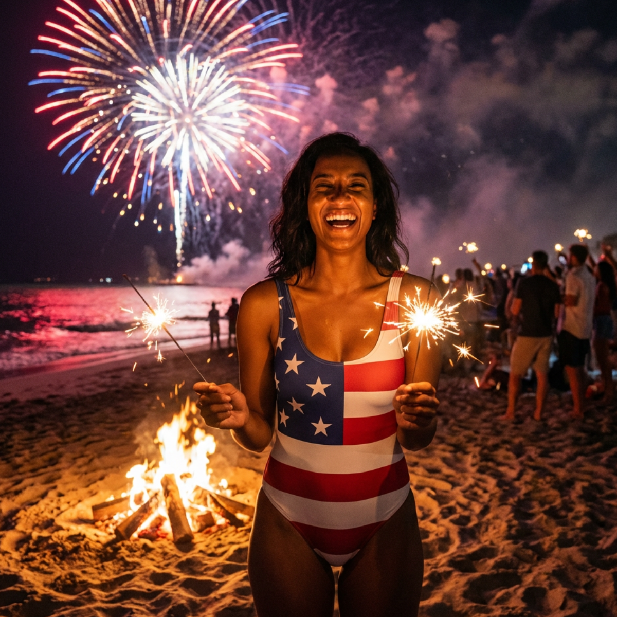 USA Stars & Stripes – One Piece Patriotic All Over Print Swimsuit - Image 8