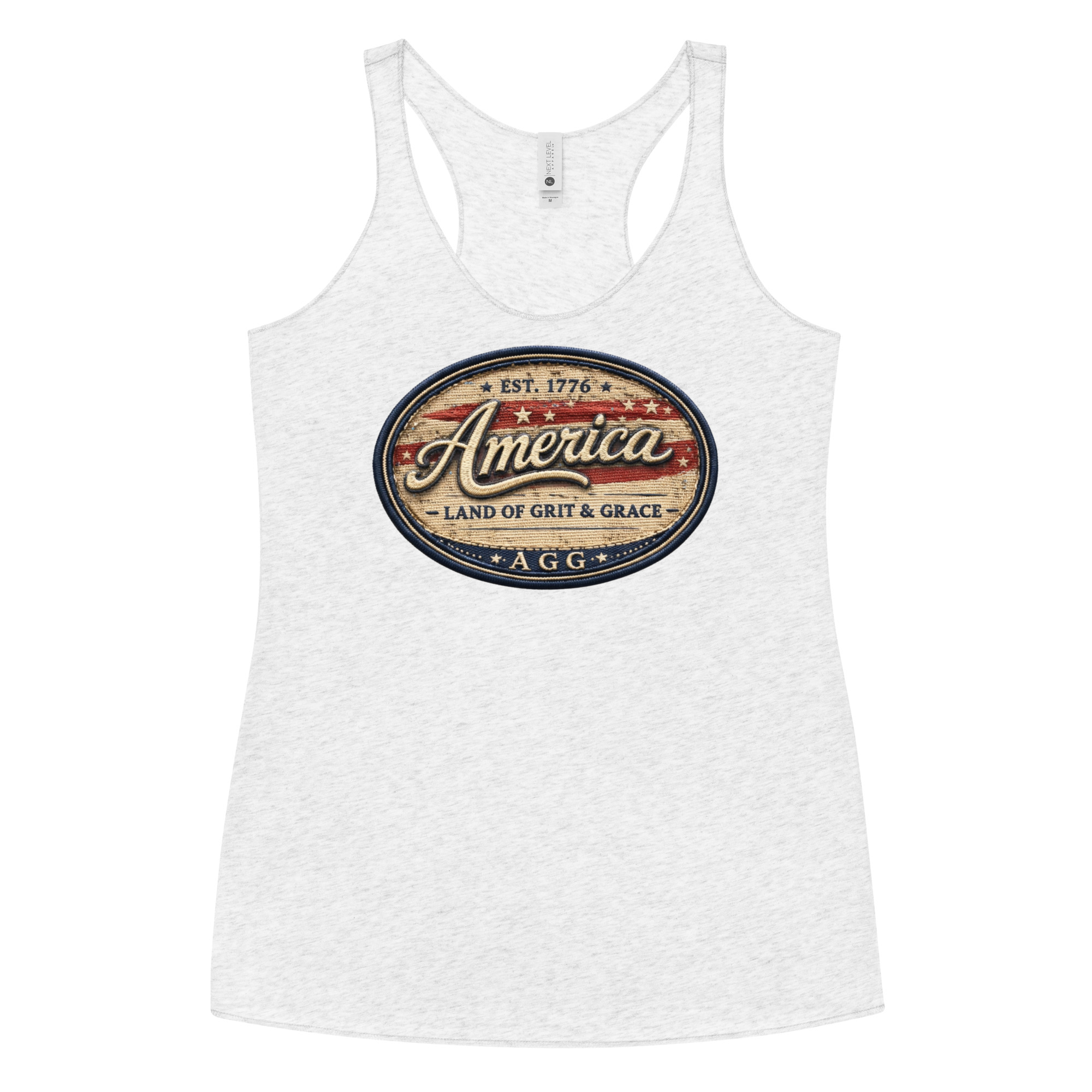 Land Of Grit & Grace – Women’s Racerback Tank (Vintage America Design) - Image 19
