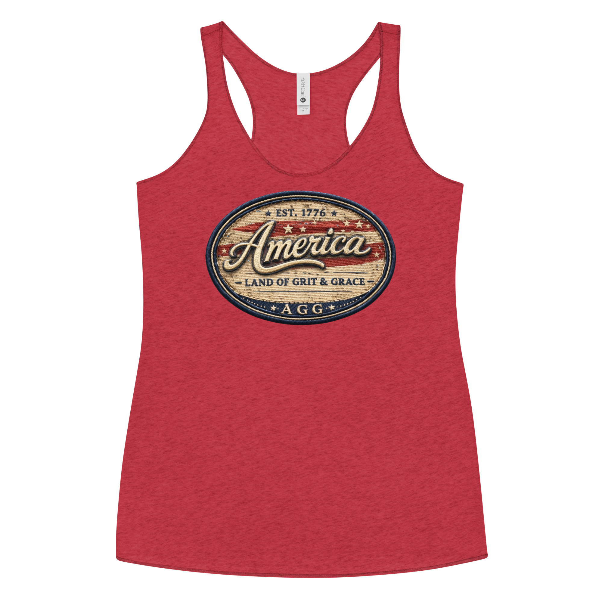 Land Of Grit & Grace – Women’s Racerback Tank (Vintage America Design) - Image 15