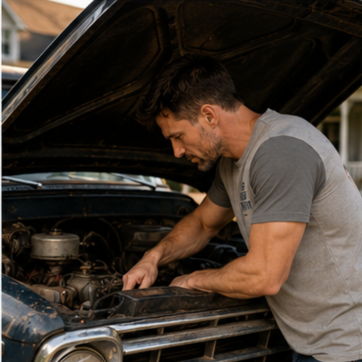 God Family Country Men’s AOP Tee | Faith Raised on Grit Shirt | American Grit & Gear - Image 4